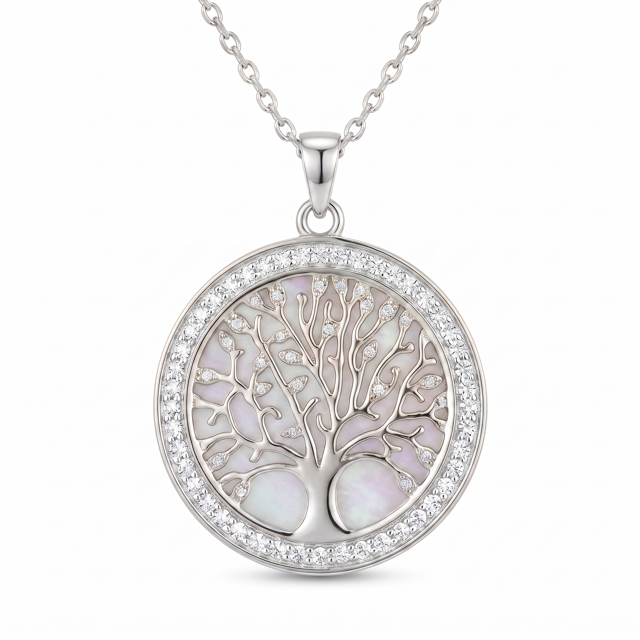 Shining Tree of Life Round Pendant