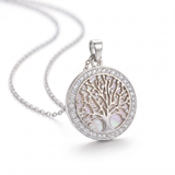 Shining Tree of Life Round Pendant