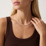 Model wearing the Elegant Pearl Necklace